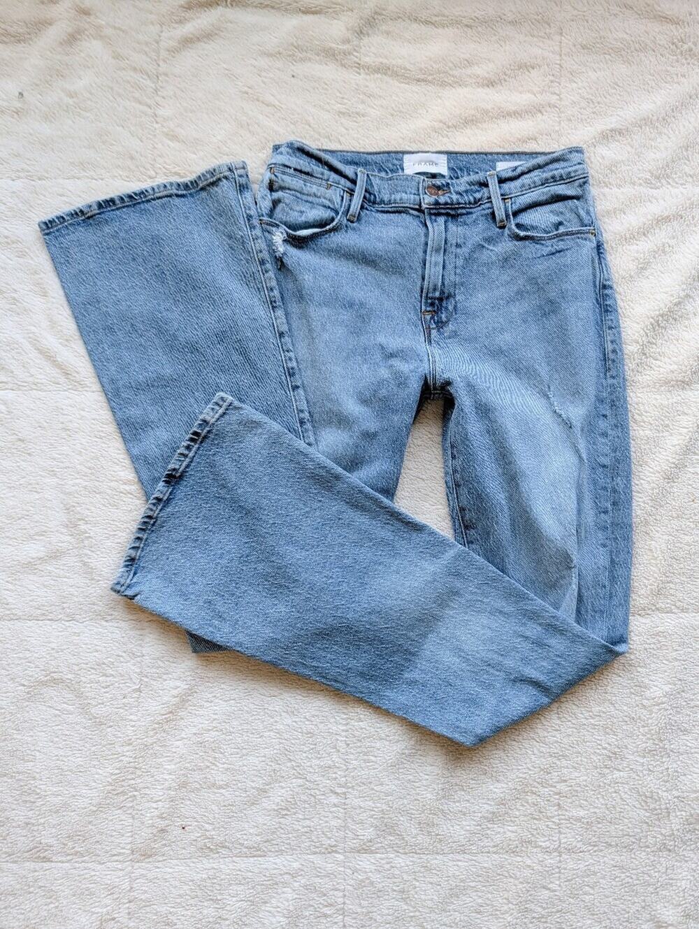 FRAME Distressed Le High‎ Flare Leg Jeans